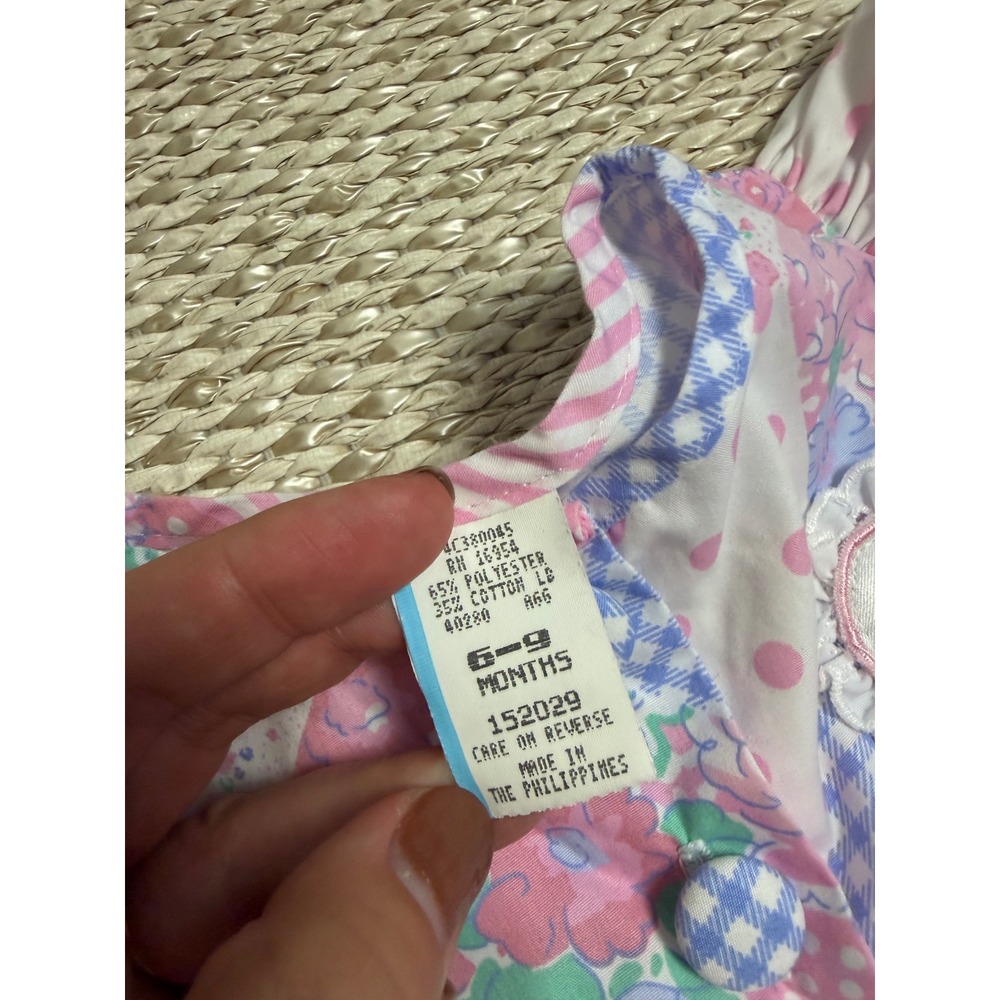 Vintage Baby Girl Floral Patchwork Romper Jumpsuit Bundle 6-9 Cottagecore 90's - Picture 11 of 11